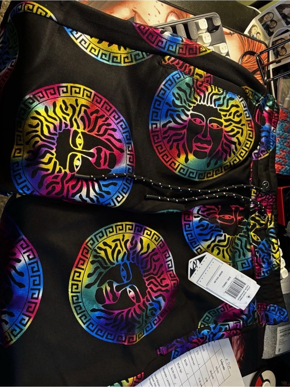 DRILL Men's Medusa Graphic Print Shorts Size Small - Multicolor